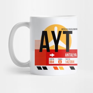 Antalya (AYT) Airport // Sunset Baggage Tag Mug